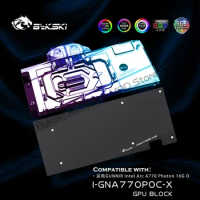 Bykski I-GNA770POC-X,GPU Water Block Compatible GUNNIR Intel Arc A770 Photon 16G OC Graphics Card,VGA Cooler Cooling Radiator
