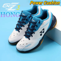 Kasut Badminton, Yonex, Power Cushion 65Z3, 1:1, Putih dan Biru, Untuk Lelaki dan Wanita, Sesuai unt