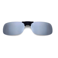 【SUNS】近視專用 偏光 方形款白水銀 磁吸式夾片 Polaroid太陽眼鏡/墨鏡 抗UV400(防眩光/反光/磁鐵原理)
