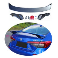 For Honda FD2 Civic Spoiler 2022-2023 Honda FD5 Civic 3PCS Spoiler ABS Material Car Rear Wing Color Rear Spoiler