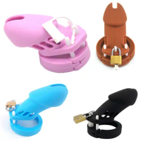 New CB6000 Sex Toys Men's Chastity Device with Silicone Rings Penis Cage Adult Products More Colors Choose Sex Products for Men