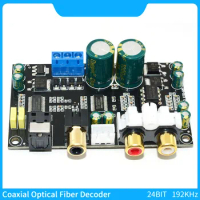 Coaxial Optical Fiber Decoder CS8416 CS4398 24BIT192KHz Audio Sound DAC Module SPDIF Coaxial Optical Fiber Decoders Board
