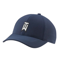Nike 高爾夫球帽 Perforated Golf Hat Tiger Woods 透氣孔洞 遮陽 藍 白 CW6792-451