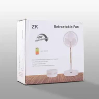 ZK Kipas Angin Standing Portable Retractable Folding Fan - Dukung Kesejukan di Mana Saja, Tanpa Bata