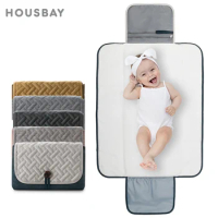 Foldable Baby Changing Mat Portable Diaper Bag Waterproof Mattress Changing Pad With Pocket Nappy Bag For Newborns Baby