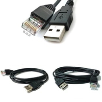 USB To RJ50 Console Cable AP9827 For APC Smart UPS 940-0127B 940-127C 940-0127E With Molded Strain Relief Boot