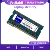 DDR2 2GB PC2-6400S DDR2 800MHz Memoria Ram 200pin 1.8V SO-DIMM RAM Notebook Computer Memory Blue Ram Supports Dual Channels