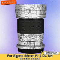 For SIGMA 56mm F1.4 DC DN for Nikon Z Mount Lens Sticker Protective Skin Decal Vinyl Wrap Film Anti-Scratch Protector Coat