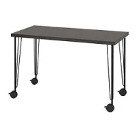 meja, hitam-cokelat/hitam, 120x60 cm