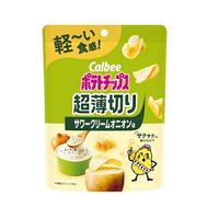 【江戶物語】卡樂比 超薄切 洋芋片 酸奶油洋蔥風味 40g 薯片 輕食感 超薄切薯片 Calbee 日本原裝進口