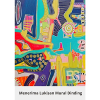 LUKISAN MURAL ART WARNA WARNI BISA CUSTOM KAIN KANVAS TERBAIK MARSOTO CAT AKRILIK ORIGINAL