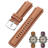 Genuine Calf Hide Leather Watch Strap Band For TIMEX T2N720 T2N721 TW2T76300 Bulge width 16MM men's wrist watch bracelet
