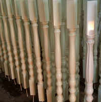 室內實木樓梯立柱扶手櫸木立柱樓梯羅馬柱放漆烤漆陽臺護欄
