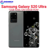 Original Samsung Galaxy S20 Ultra 5G G988U1 6.9" 128/256GB ROM 12/16GB RAM NFC Octa Core Snapdragon Unlocked Android Cell Phone
