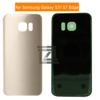 for Samsung Galaxy S7 Edge Battery Back Cover for Galaxy S7 G930 Glass Rear Door Housing Cover 3M Glue Repair Parts 5.1 5.5