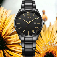 【CITIZEN 星辰】520 我愛你 光動能女錶 黑色 手錶 禮物(EW2457-85E/34.5mm 指針錶)