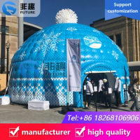 Outdoor giant double-layer igloo Inflatable dome tent for event advertising;Commercial exhibition inflatable tent