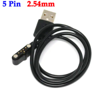 1pcs 5 pin USB 2.54mm Pogo Magnet Cable for Kids Smart Watch Charging Cable Charge Cable for A20 A20S TD05 V6G Magnetic Charger