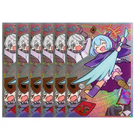 100PCS 63x90mm Trading Cards Protector Holographic Animation YuGiOh Card Sleeves Shield Laser Cute Card Deck Cover Japanese Size