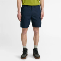 【Timberland 官方旗艦】男款深寶石藍休閒工裝短褲(A6Y9J433)