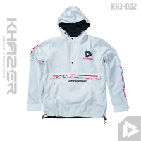 KHAZER JACKET COUGLE PINK FONT KHAZER WHITE KH3-002 Wanita Jaket Distro Putih Tebal Cewek Fleece Zip