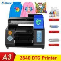 A3 DTG Printer for Epson Dual XP600 Print Heads T shirt Printing Machine Direct to Garment Printer for Dark and Light t shirt