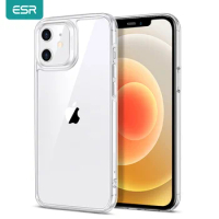 ESR for iPhone 12 Pro Max Case Tempered Glass Clear Case for iPhone 12 Shockproof Transparent Case for iPhone 12 Pro