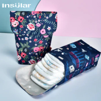 Insular Cloth Diaper Storage Bag Multifunctional Reusable Waterproof Printed Portable Large Capacity Nappy Storage Bag
