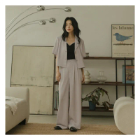 【MO-BO】墊肩短版短袖西裝外套