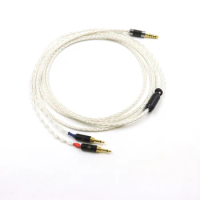 8 cores Silver Plated Cable Headphone Upgrade Cable for Audioquest Nighthawk/ Nightowl Oppo PM-1 PM-2