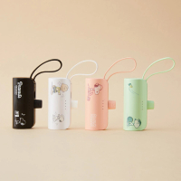 SNOOPY 史努比 iCute5000-A 5000mAh 快充直插式口袋行動電源(自帶線 Type-C接頭 Lightning接頭)