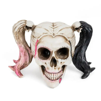 Patung Tengkorak Harley Quinn, Reka Bentuk Tengkorak Lolita, Diperbuat daripada Resin, Sesuai untuk 