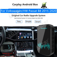 For Volkswagen VW Passat B8 2015-2020 Car Multimedia Player Android System Mirror Link Map Apple Carplay Wireless Dongle Ai Box