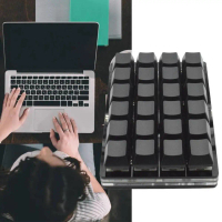 Bàn phím nhỏ đen 24 phím, bàn phím cơ, tự động click, tùy chỉnh phần cứng, mã P3V3 (1 chiếc)
