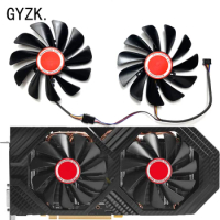 New For XFX Radeon RX580 588 590 GME 8GB Black Wolf black wolf version Graphics Card Replacement Fan CF1010U12S