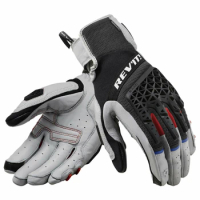 Revit Sand4 Gloves Touch Screen Genuine Leather Mesh Textile Motocross Racing Motorcycle