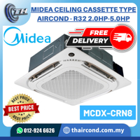 Free Delivery Midea Ceiling Cassette Air Cond R32 WIFI INVERTER/ Non Inverter 1.5HP/2.0HP/2.5HP/3.0H