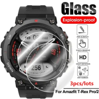 For Huami Amazfit T Rex Pro/2 Screen Protector Tempered Glass Explosion-proof Protective Film for Amazfit T Rex 2 Accessories
