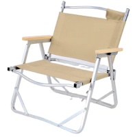 Outdoor Furniture Kermit Chair Wood Grain Aluminum Portable Folding Camping Chair Fishing Chair