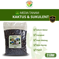 Media Tanam Kaktus dan Sukulent PREMIUM 2Liter Siap Pakai, Tera Arida Media Tanam Porous
