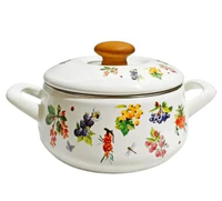 Panci Enamel / panci sayur enamel dengan Tutup panci 3