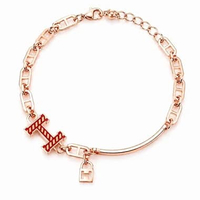 Gelang Tangan Emas Fashion Wanita Model Rante Charm H 17K/750 Terbaru Termurah Asli