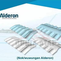 Nok / Wuwungan uPVC Atap Alderon R830 10mm Tipe C Putih