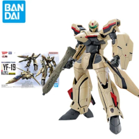 In Stock Bandai Original The Super Dimension Fortress Macross Anime HG 1/100 PLUS YF-19 Assembled Model Hand Toy Gift Collection