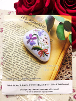 刺繡～日本原裝刺繡小花胸針~材料包