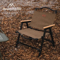 MOUNTAINHIKER Outdoor Portable Folding Camping Chair Detachable Beech Aluminum Alloy Picnic Chair Travel Furniture Kermit Chair