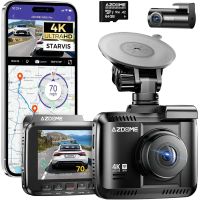 AZDOME Dash Cam GS63H Pro 4K + 1080P 2.4 \IPS Screen 150 ° FOV Built-in ADAS WiFi 6 kereta DVR G-Sen