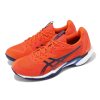 【asics 亞瑟士】網球鞋 Solution Speed FF 3 男鞋 橘 藍 澳網配色 支撐 回彈 運動鞋 亞瑟士(1041A438800)