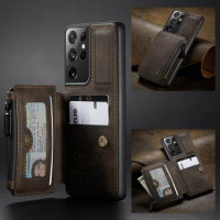 Caseme For Samsung Note20 Ultra S22 S21 S20 Ultra/s21 S22 S20 S10 S8s9 Plus S21/s20 Fe Leather Case Card Cash Slot Rfid Blocking