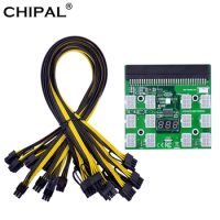 CHIPAL Power Module Breakout Board Kits for HP 1200W 750W PSU Video Card With 17pcs/12pcs 70CM 18AWG 6Pin to 6+2 8Pin Cable